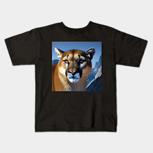 Mountain Lion - AI-Generated Kids T-Shirt